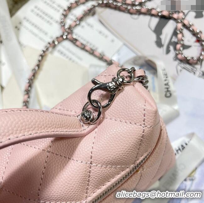 Spot Discount Chanel Shiny Grained Calfskin Vanity with Chain and Star AP4854 Light Pink 2025
