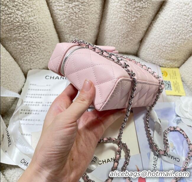 Spot Discount Chanel Shiny Grained Calfskin Vanity with Chain and Star AP4854 Light Pink 2025