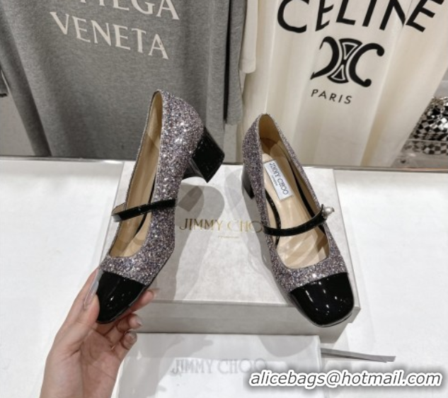 Expensive Jimmy Choo Elisa 45 Pumps in Glitter & Patent leather Multicolor/Black 5071916