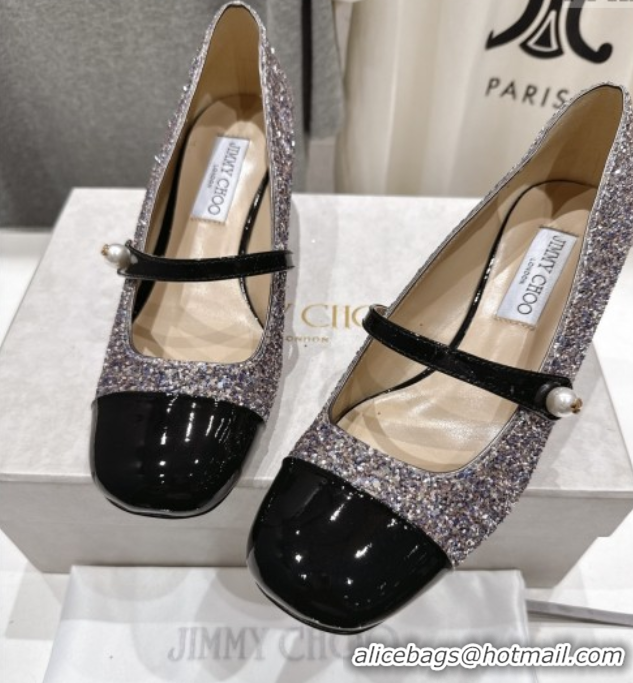 Expensive Jimmy Choo Elisa 45 Pumps in Glitter & Patent leather Multicolor/Black 5071916