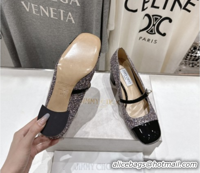 Expensive Jimmy Choo Elisa 45 Pumps in Glitter & Patent leather Multicolor/Black 5071916