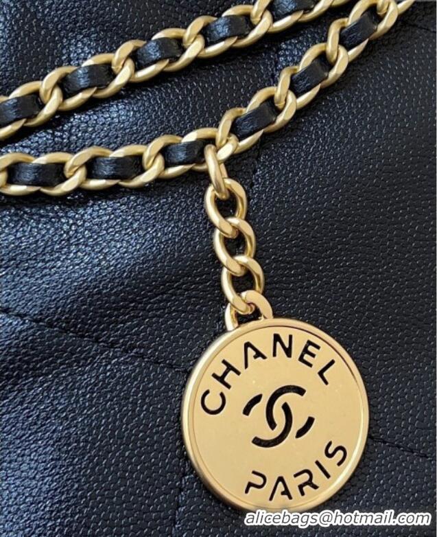 Buy Promotional Chanel 22 Mini Bag in Haas Grainy Calfskin AS3980 Black 2025 Top Quality