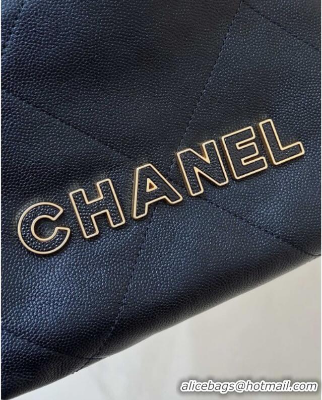 Buy Promotional Chanel 22 Mini Bag in Haas Grainy Calfskin AS3980 Black 2025 Top Quality