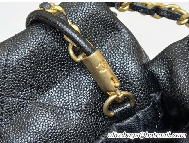 Buy Promotional Chanel 22 Mini Bag in Haas Grainy Calfskin AS3980 Black 2025 Top Quality