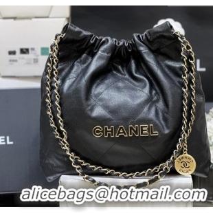 Famous Brand Chanel 22 Small Bag in Haas Grainy Calfskin AS3260 Black 2025 Top Quality