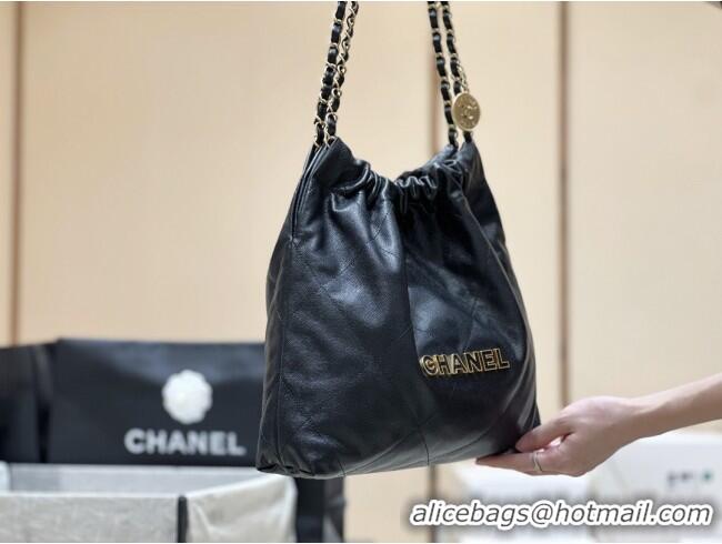 Famous Brand Chanel 22 Small Bag in Haas Grainy Calfskin AS3260 Black 2025 Top Quality