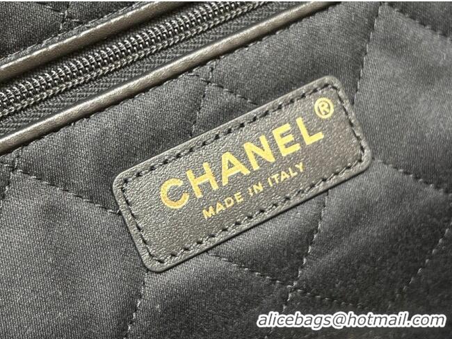 Famous Brand Chanel 22 Small Bag in Haas Grainy Calfskin AS3260 Black 2025 Top Quality