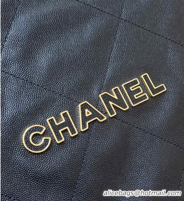 Famous Brand Chanel 22 Small Bag in Haas Grainy Calfskin AS3260 Black 2025 Top Quality