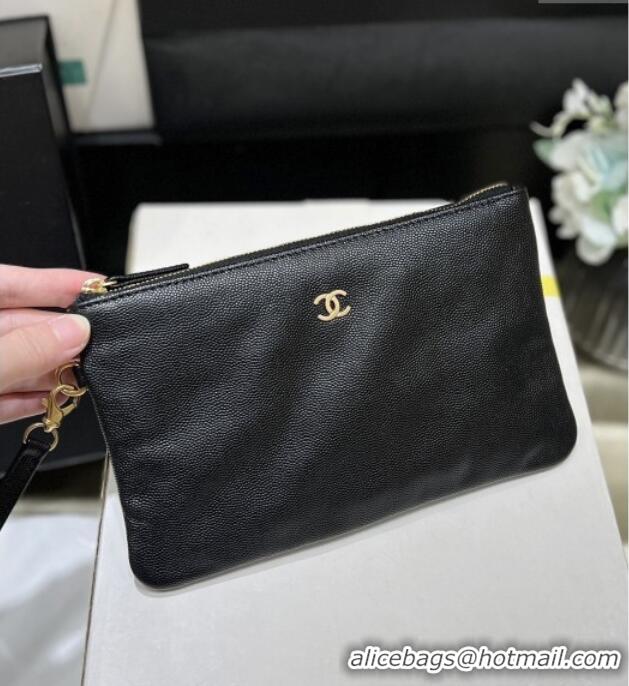 Famous Brand Chanel 22 Small Bag in Haas Grainy Calfskin AS3260 Black 2025 Top Quality