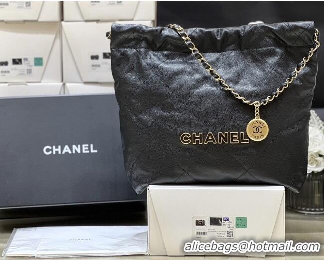 Famous Brand Chanel 22 Small Bag in Haas Grainy Calfskin AS3260 Black 2025 Top Quality