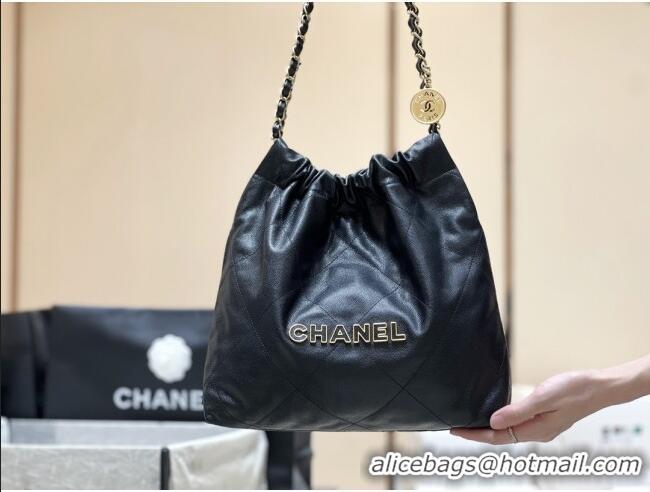 Famous Brand Chanel 22 Small Bag in Haas Grainy Calfskin AS3260 Black 2025 Top Quality