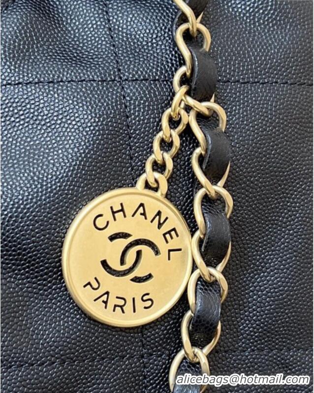 Famous Brand Chanel 22 Small Bag in Haas Grainy Calfskin AS3260 Black 2025 Top Quality