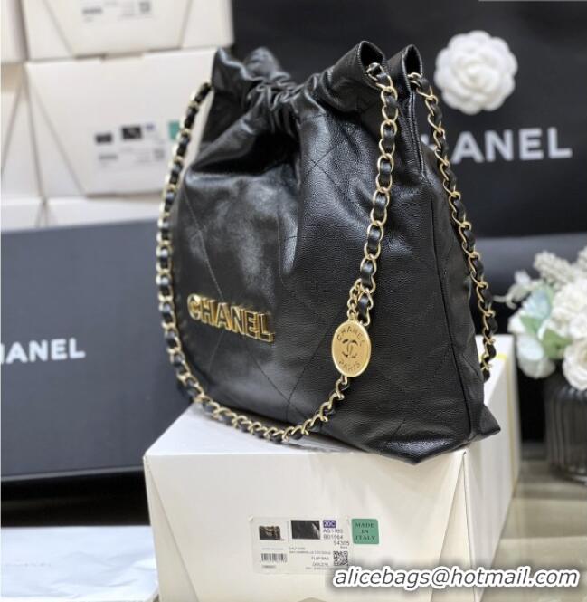 Famous Brand Chanel 22 Small Bag in Haas Grainy Calfskin AS3260 Black 2025 Top Quality