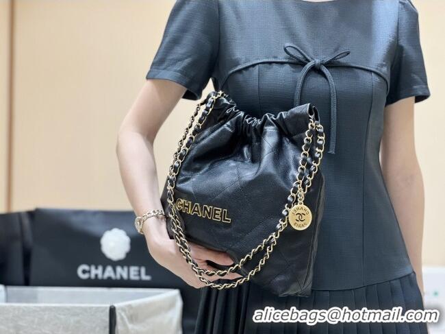 Famous Brand Chanel 22 Small Bag in Haas Grainy Calfskin AS3260 Black 2025 Top Quality