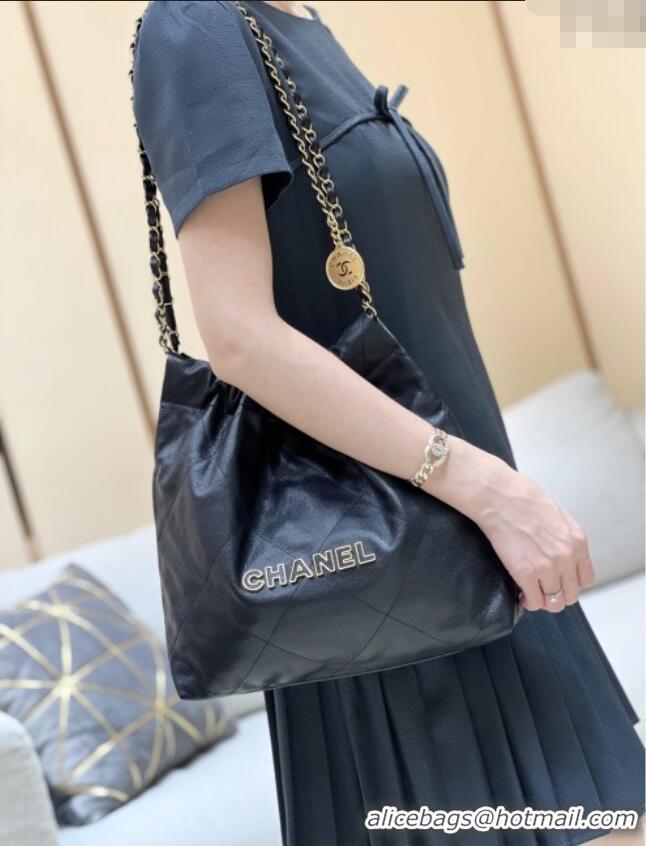 Famous Brand Chanel 22 Small Bag in Haas Grainy Calfskin AS3260 Black 2025 Top Quality
