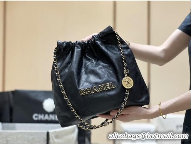 Famous Brand Chanel 22 Small Bag in Haas Grainy Calfskin AS3260 Black 2025 Top Quality