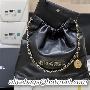 Trendy Design Chanel 22 Bag in Haas Grainy Calfskin AS3261 Black 2025 Top Quality