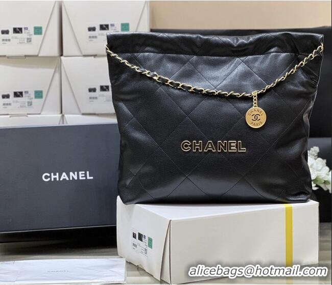 Trendy Design Chanel 22 Bag in Haas Grainy Calfskin AS3261 Black 2025 Top Quality