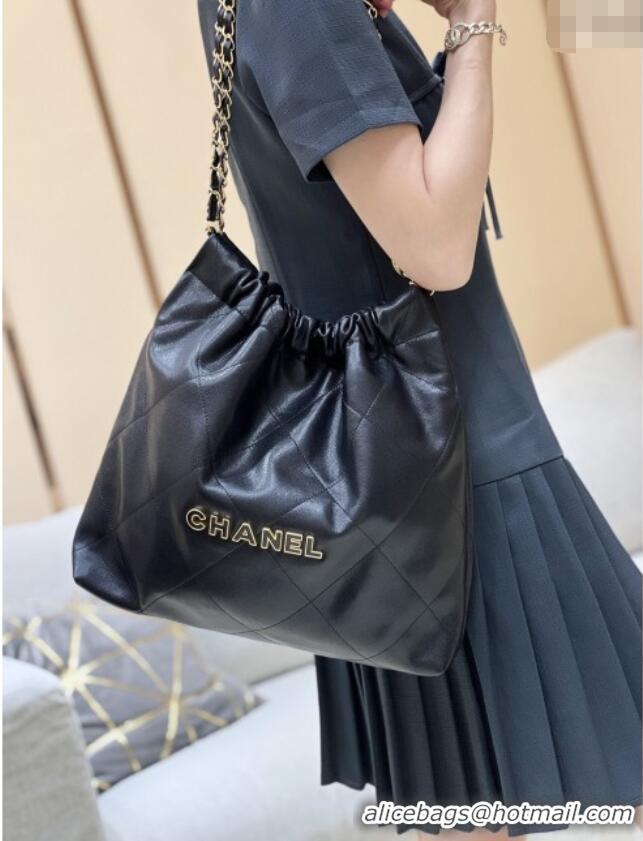 Trendy Design Chanel 22 Bag in Haas Grainy Calfskin AS3261 Black 2025 Top Quality