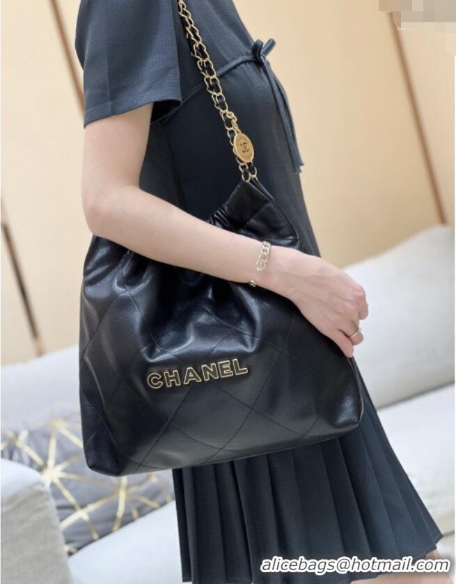 Trendy Design Chanel 22 Bag in Haas Grainy Calfskin AS3261 Black 2025 Top Quality