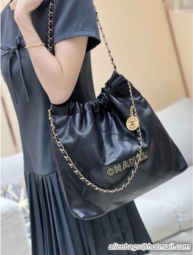 Trendy Design Chanel 22 Bag in Haas Grainy Calfskin AS3261 Black 2025 Top Quality