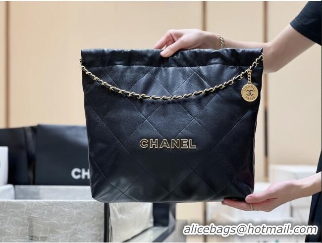 Trendy Design Chanel 22 Bag in Haas Grainy Calfskin AS3261 Black 2025 Top Quality