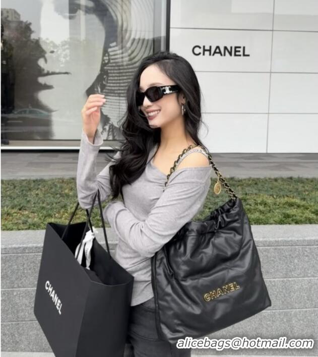 Trendy Design Chanel 22 Bag in Haas Grainy Calfskin AS3261 Black 2025 Top Quality