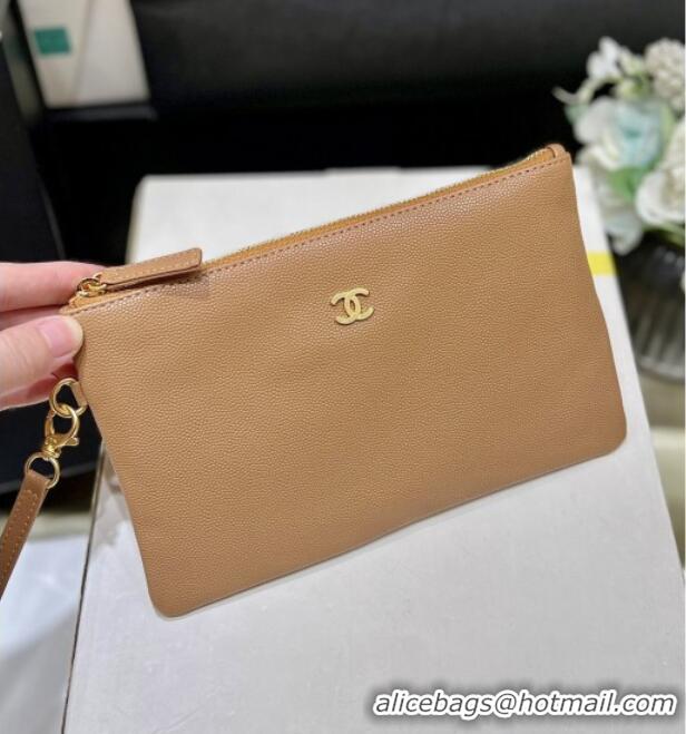 Unique Discount Chanel 22 Small Bag in Haas Grainy Calfskin AS3260 Brown 2025 Top Quality