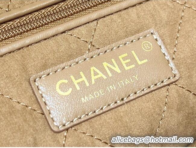 Unique Discount Chanel 22 Small Bag in Haas Grainy Calfskin AS3260 Brown 2025 Top Quality