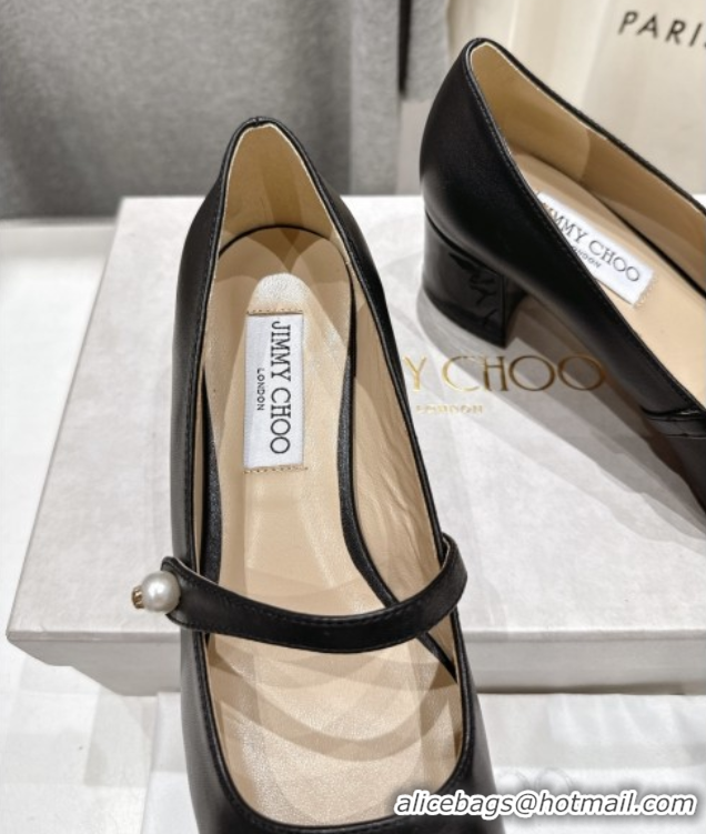 Grade Quality Jimmy Choo Elisa 45 Pumps in Nappa leather & Patent Leather Black 5071920
