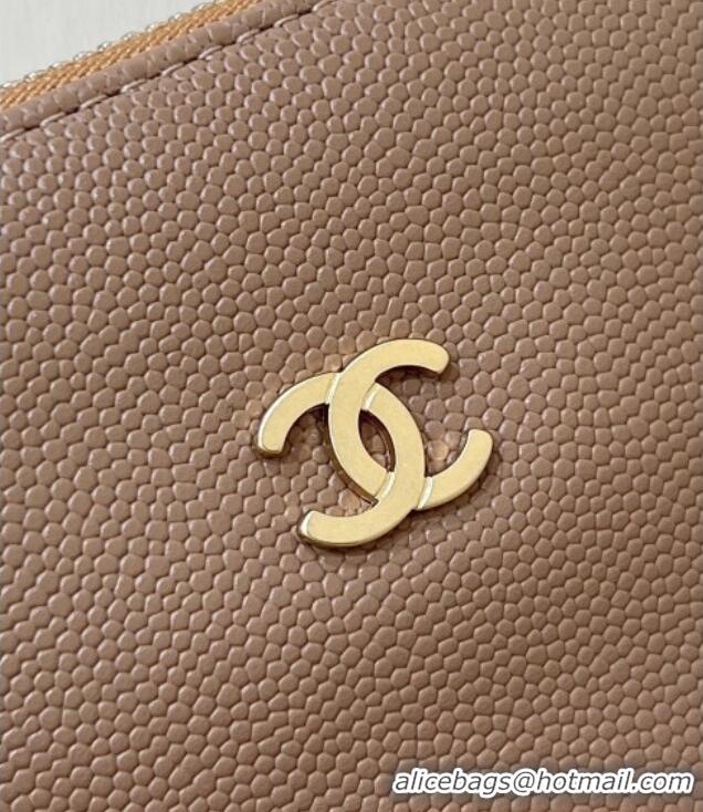 Buy Fashionable Chanel 22 Bag in Haas Grainy Calfskin AS3261 Brown 2025 Top Quality