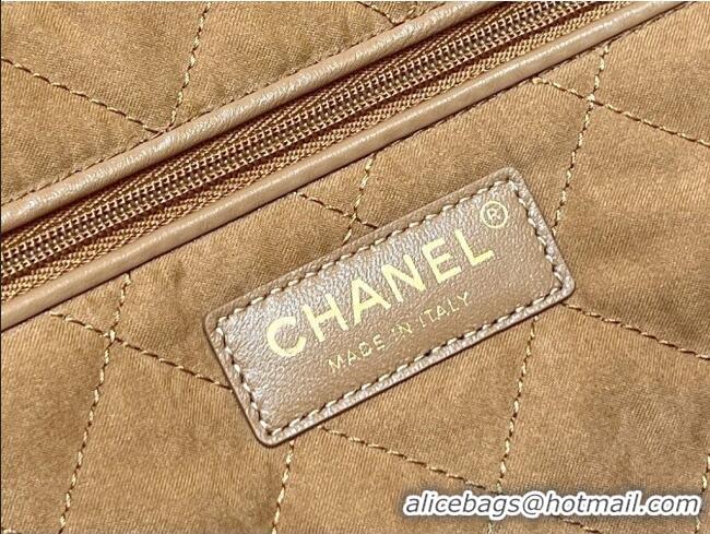 Buy Fashionable Chanel 22 Bag in Haas Grainy Calfskin AS3261 Brown 2025 Top Quality