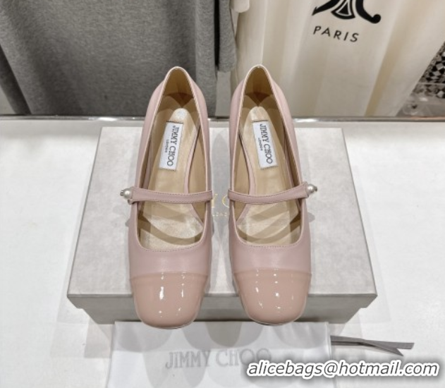 Low Price Jimmy Choo Elisa 45 Pumps in Nappa leather & Patent Leather Pink 5071921