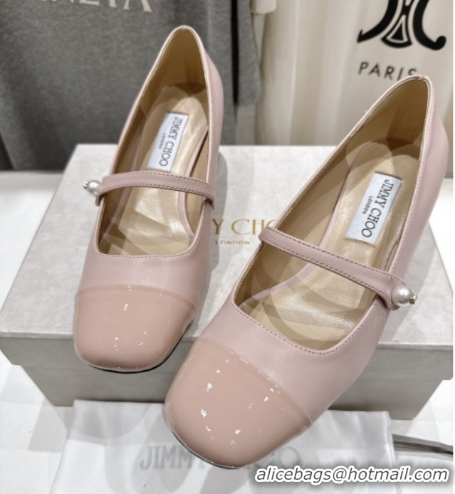 Low Price Jimmy Choo Elisa 45 Pumps in Nappa leather & Patent Leather Pink 5071921