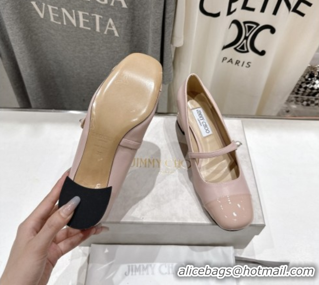 Low Price Jimmy Choo Elisa 45 Pumps in Nappa leather & Patent Leather Pink 5071921