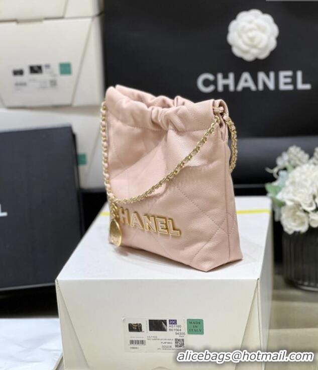 Trendy Design Chanel 22 Mini Bag in Haas Grainy Calfskin AS3980 Pink 2025 Top Quality