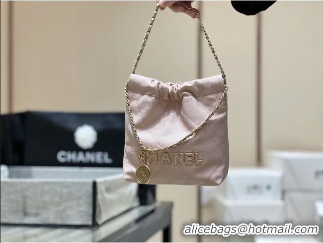 Trendy Design Chanel 22 Mini Bag in Haas Grainy Calfskin AS3980 Pink 2025 Top Quality