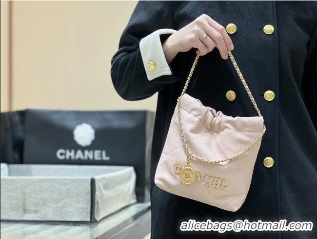 Trendy Design Chanel 22 Mini Bag in Haas Grainy Calfskin AS3980 Pink 2025 Top Quality