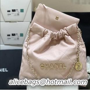 Buy Discount Chanel 22 Small Bag in Haas Grainy Calfskin AS3260 Pink 2025 Top Quality