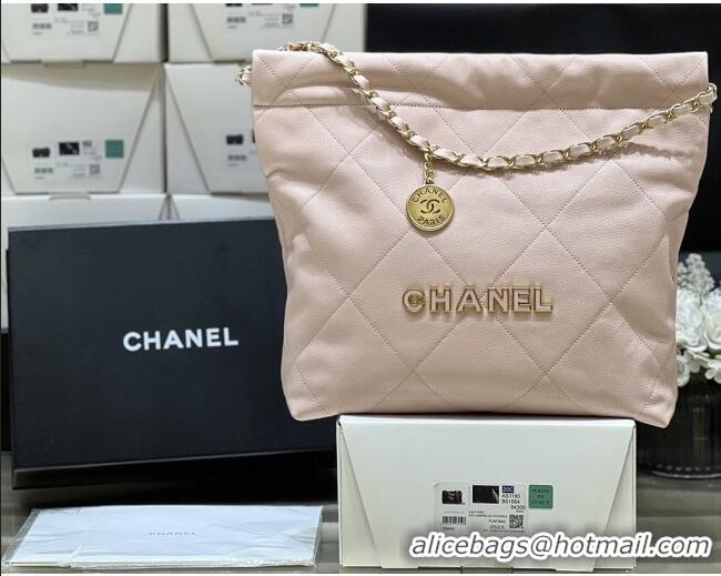 Buy Discount Chanel 22 Small Bag in Haas Grainy Calfskin AS3260 Pink 2025 Top Quality