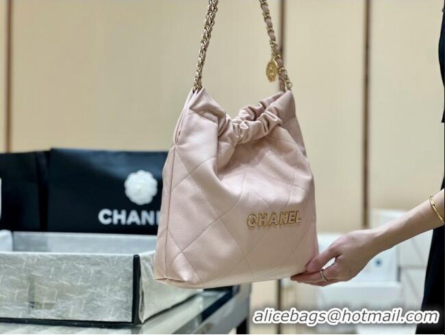 Buy Discount Chanel 22 Small Bag in Haas Grainy Calfskin AS3260 Pink 2025 Top Quality