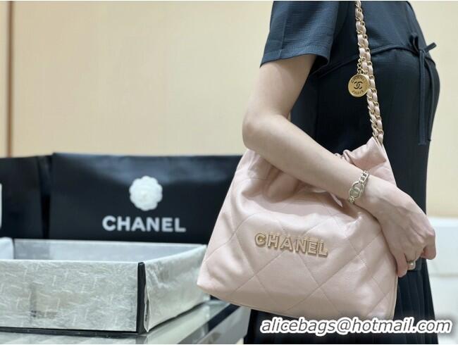 Buy Discount Chanel 22 Small Bag in Haas Grainy Calfskin AS3260 Pink 2025 Top Quality