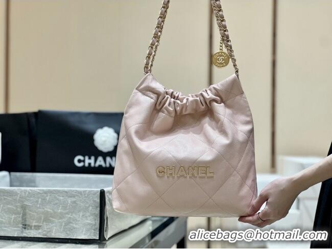 Buy Discount Chanel 22 Small Bag in Haas Grainy Calfskin AS3260 Pink 2025 Top Quality
