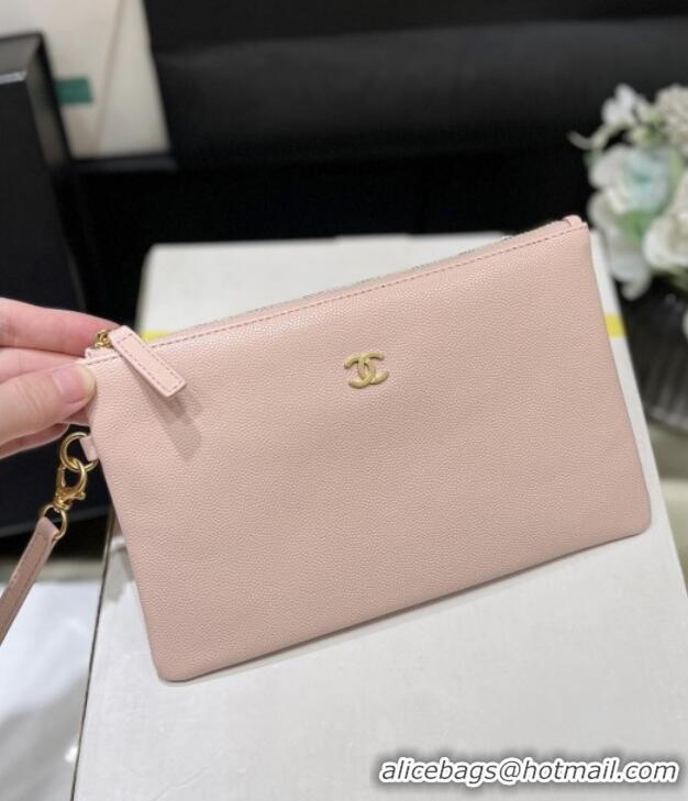 Buy Discount Chanel 22 Small Bag in Haas Grainy Calfskin AS3260 Pink 2025 Top Quality