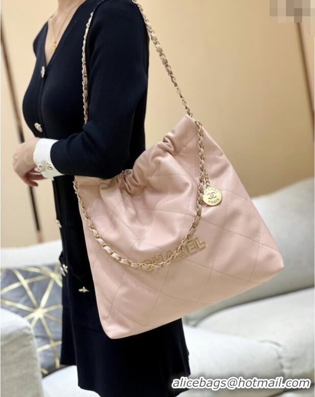 Market Sells Chanel 22 Bag in Haas Grainy Calfskin AS3261 Pink 2025 Top Quality
