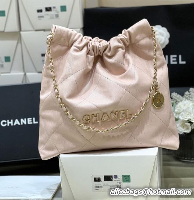 Market Sells Chanel 22 Bag in Haas Grainy Calfskin AS3261 Pink 2025 Top Quality