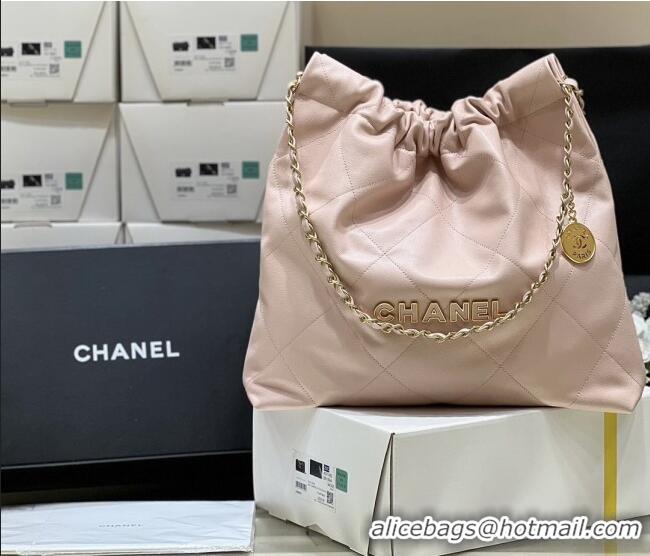 Market Sells Chanel 22 Bag in Haas Grainy Calfskin AS3261 Pink 2025 Top Quality