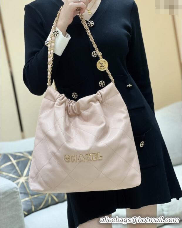 Market Sells Chanel 22 Bag in Haas Grainy Calfskin AS3261 Pink 2025 Top Quality