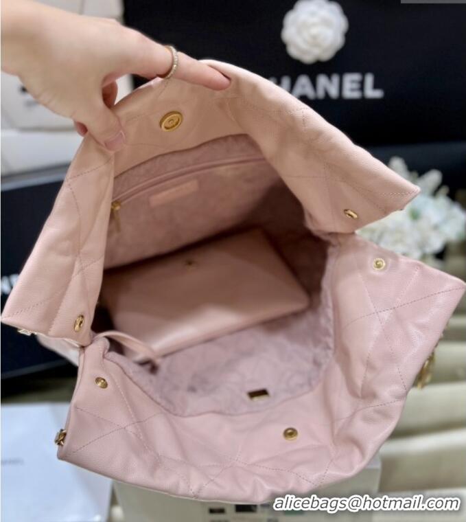 Market Sells Chanel 22 Bag in Haas Grainy Calfskin AS3261 Pink 2025 Top Quality
