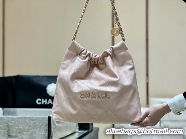 Market Sells Chanel 22 Bag in Haas Grainy Calfskin AS3261 Pink 2025 Top Quality